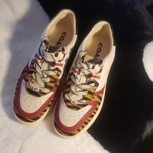 Coach Half Tiger Print Sneakers